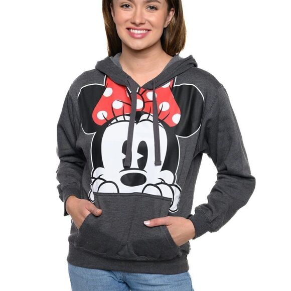 NWT Disney Plus Size Minnie Mouse Hoodie/Pullover Gray Size 2XL/50-52 - Picture 1 of 8